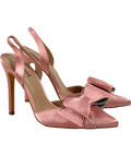 Coast Pink Tamara Satin Bow Sling Back Stiletto Court Shoes Blush UK 5 EU 38