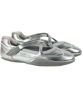 Charles & Keith Charles And Keith Mika Crossover Mary Jane Sneakers In Metallic Silver UK 4 EU 37