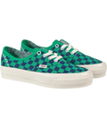 VANS Premium Authentic 44 Ek Punk Check Green & Navy Sneakers UK 3 EU 36