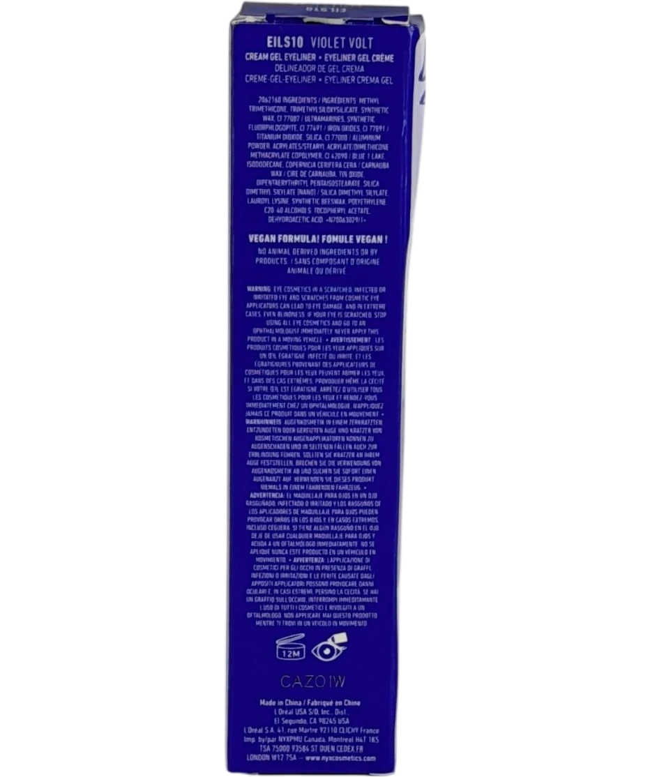 NYX Professional Makeup Epic Inky Stix Cream Gel Eyeliner In Violet Volt .1g