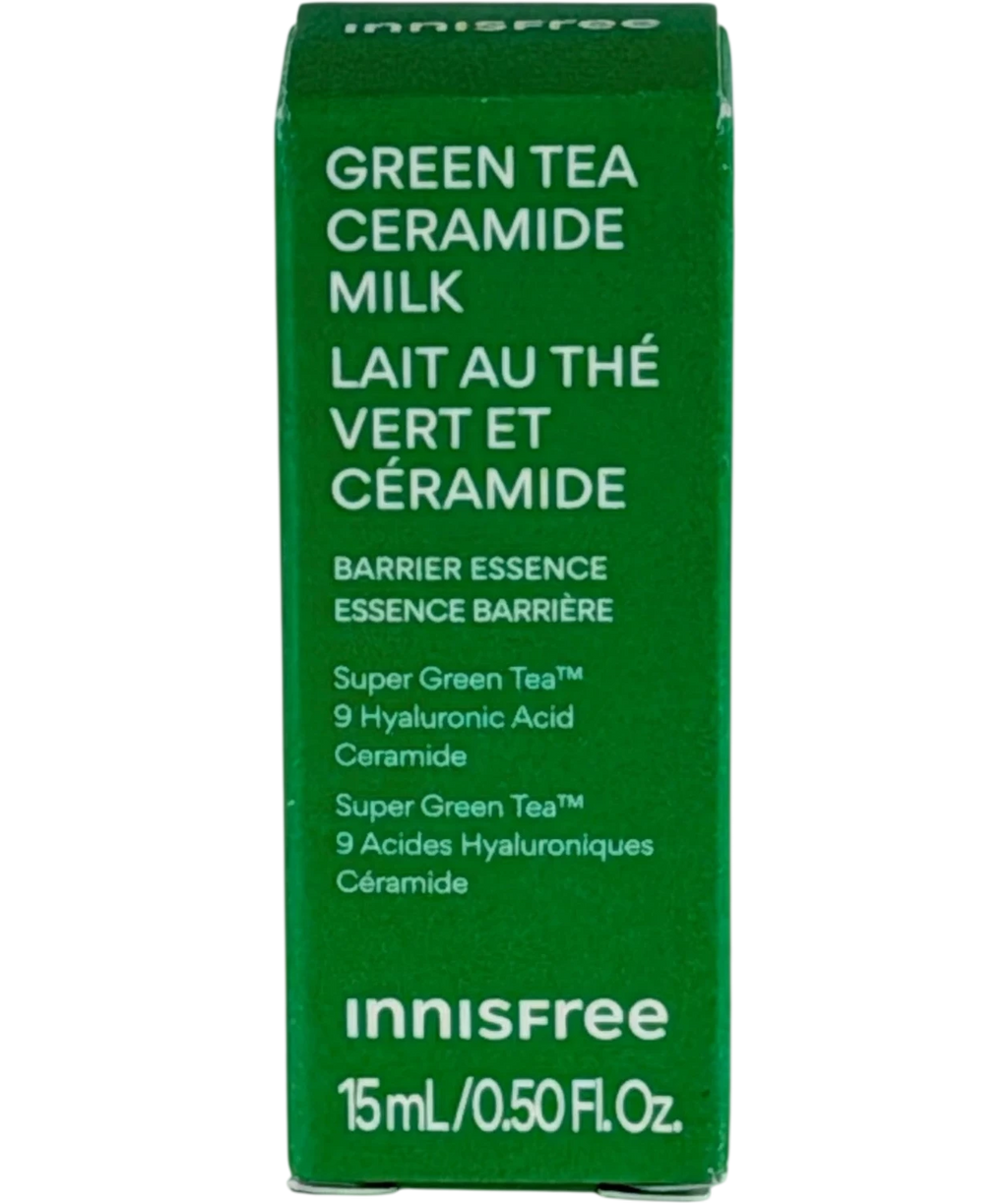 Innisfree Green Tea Ceramide Milk Barrier Essence Deluxe Travel Mini 15ml