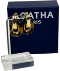 agatha paris Palais Royal Scale And Yellow Gold Hoop Earrings One Size