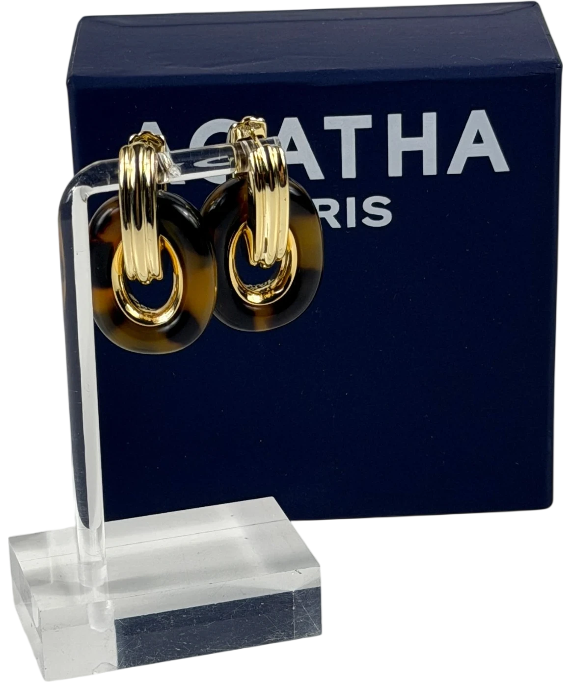 agatha paris Palais Royal Scale And Yellow Gold Hoop Earrings One Size