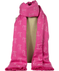 Jimmy Choo Pink Cotton Monogram Scarf One Size