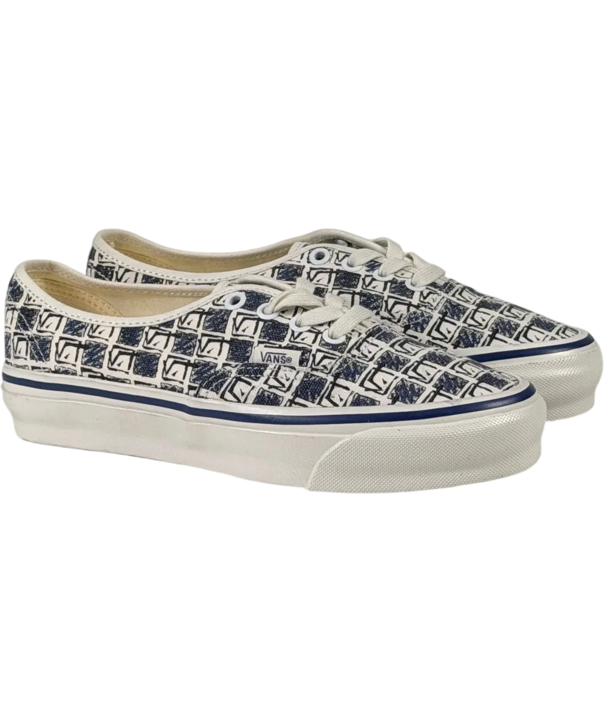 VANS Premium Authentic 44 Archive Navy Blue & White Sneakers UK 3 EU 36