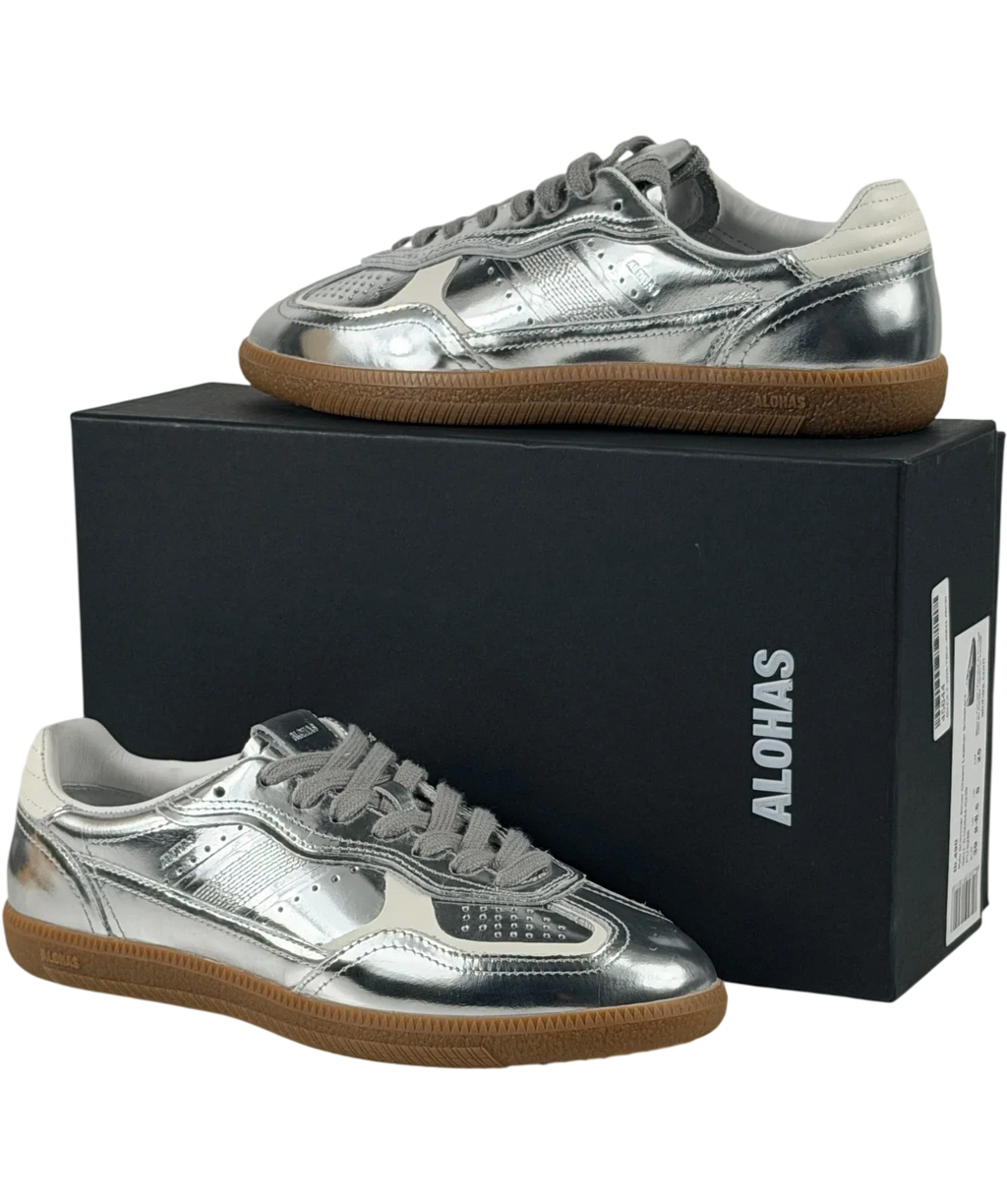 alohas Tb.490 Rife Shimmer Metallic Silver Sneakers UK 6 EU 39