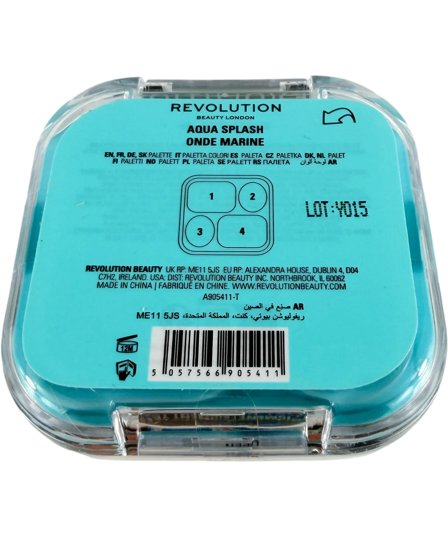 Revolution Bouncy Pop Shadow Palette Aqua Splash 1.25g