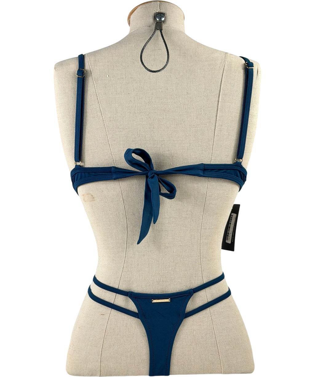 Adora Swim Viola & Luna Bikini Set Teal Blue Size UK S/M