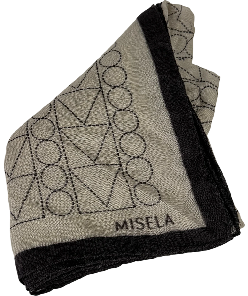 MISELA The Avignon Wool And Silk Blend Scarf In Beige One Size