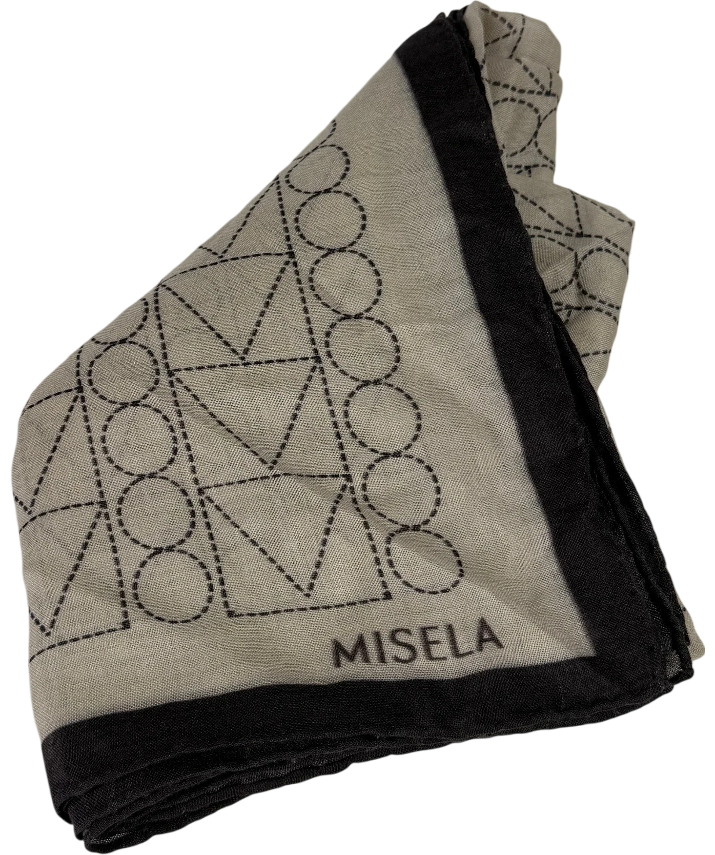MISELA The Avignon Wool And Silk Blend Scarf In Beige One Size