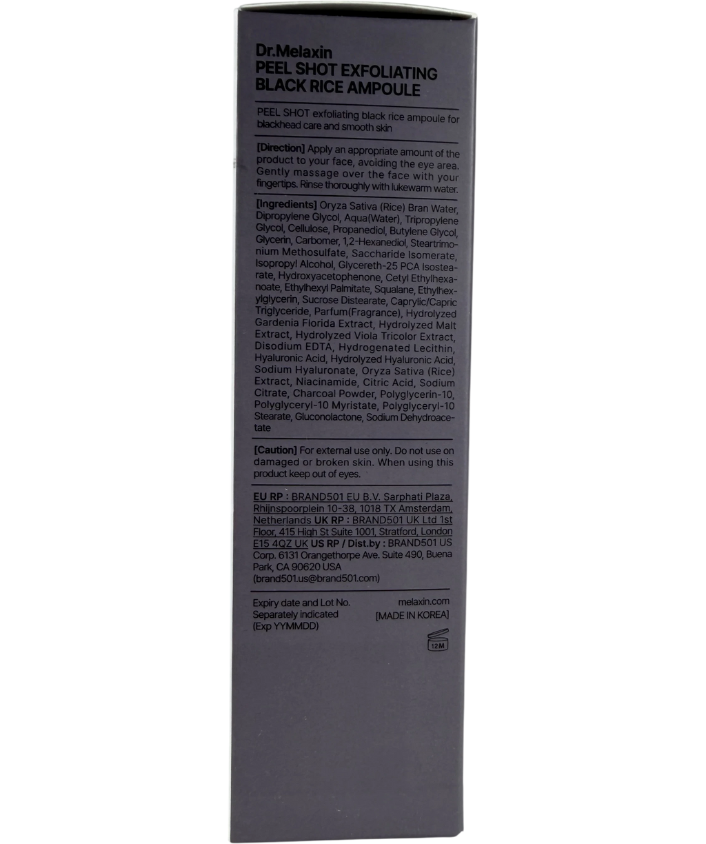 Dr. Melaxin Peel Shot Exfoliating Black Rice Ampoule 80ml