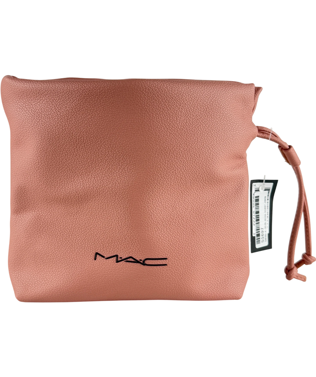 MAC Pink Drawstring Makeup Bag One Size