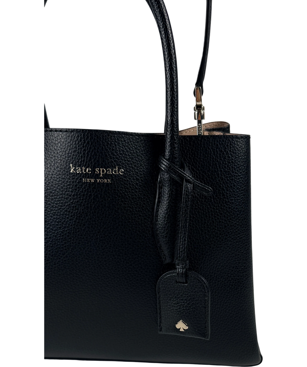 KATE SPADE Eva Small Leather Satchel Bag Black