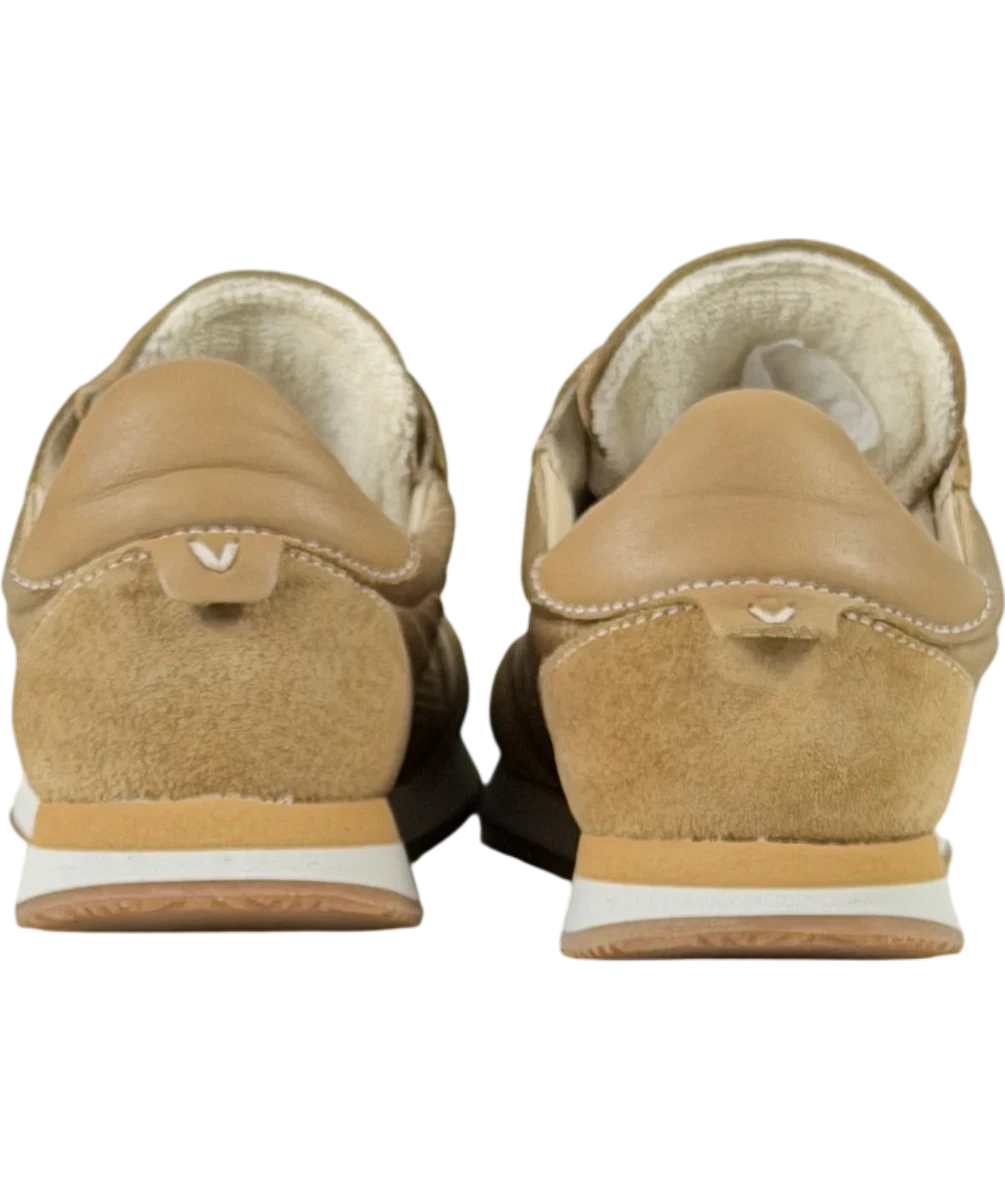 VARLEY Amera Runner Suede And Satin Sneakers In Taupe Beige UK 5 EU 38
