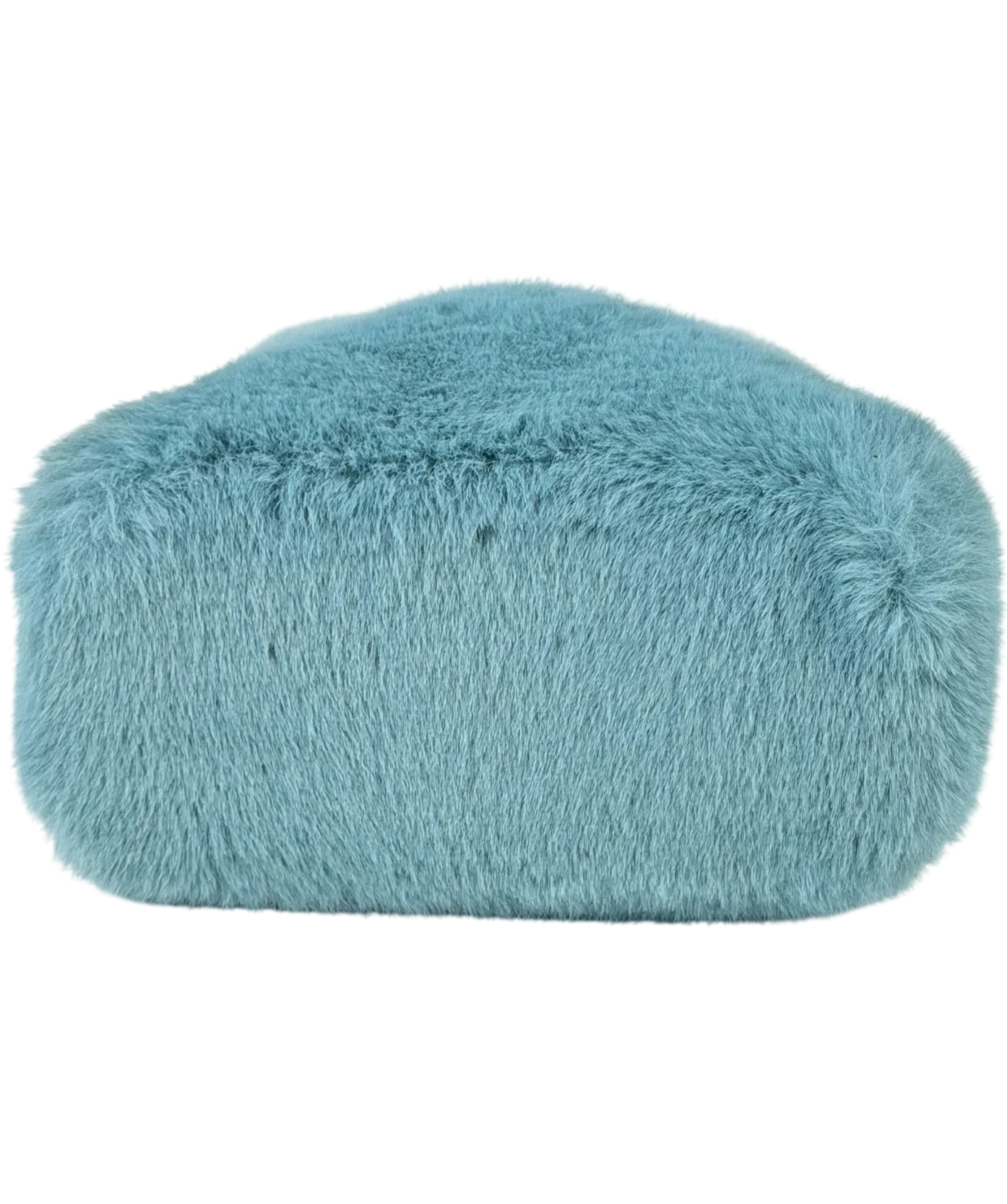 BLUMARINE Faux Fur Top Handle Bag With Brocch Logo In Lagoon Blue One Size