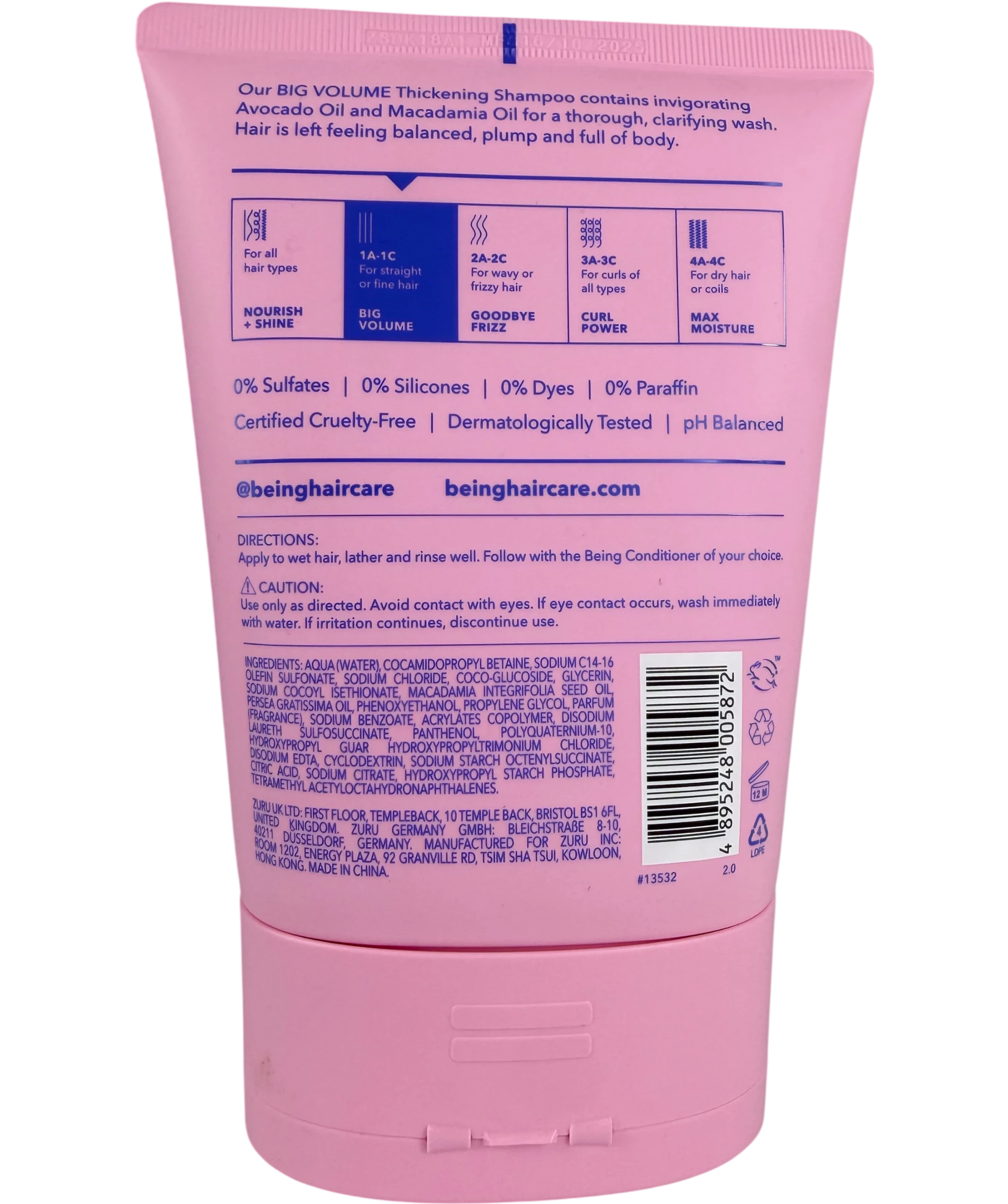 being Big Volume Thickening Shampoo 354ml