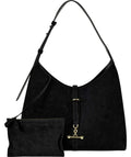 STRATHBERRY Kite Hobo Maxi In Black Suede One Size