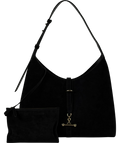 STRATHBERRY Kite Hobo Maxi In Black Suede One Size