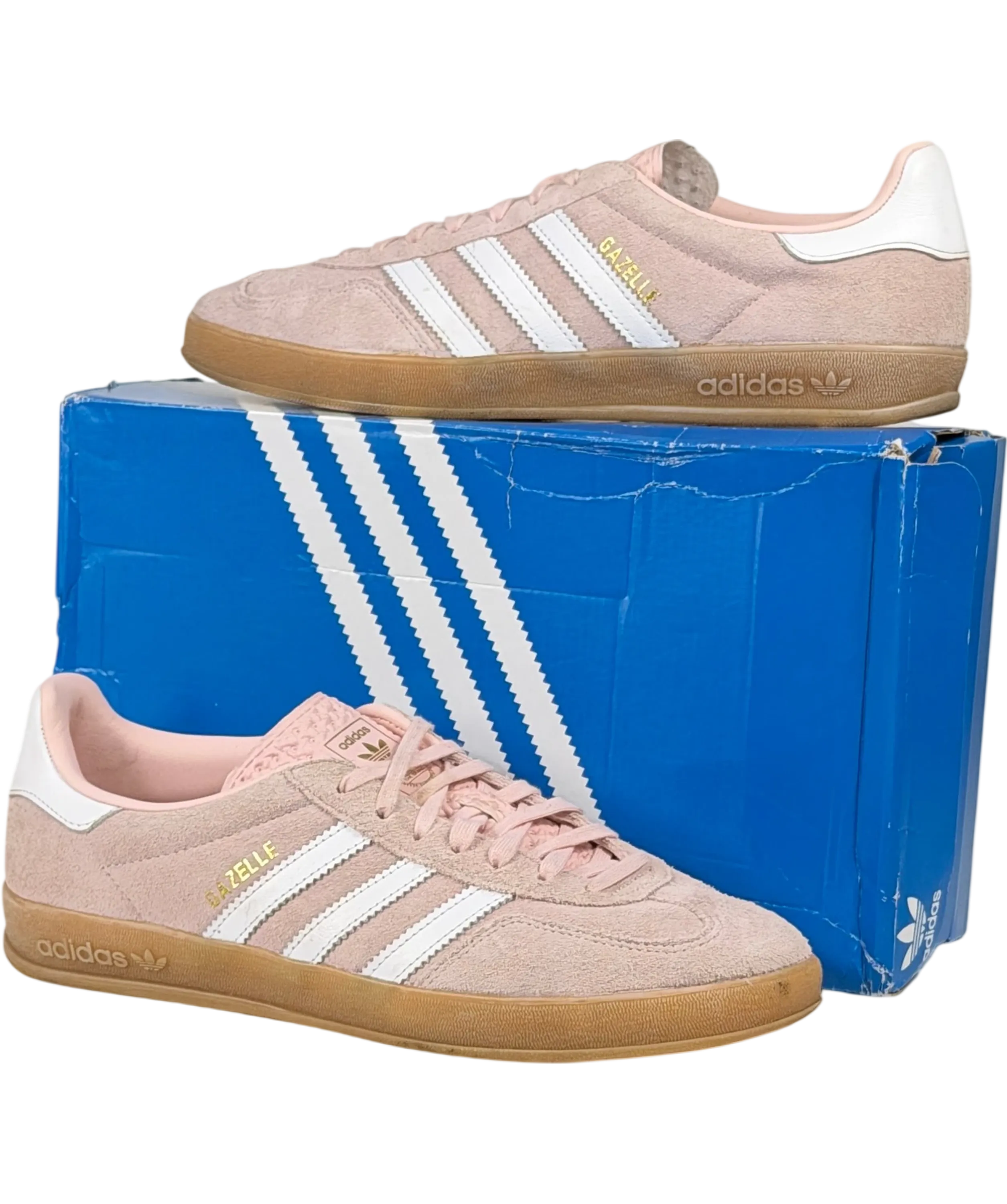 ADIDAS Originals Gazelle Trainers Sandy Pink /white / Gum Ih5484 UK 10