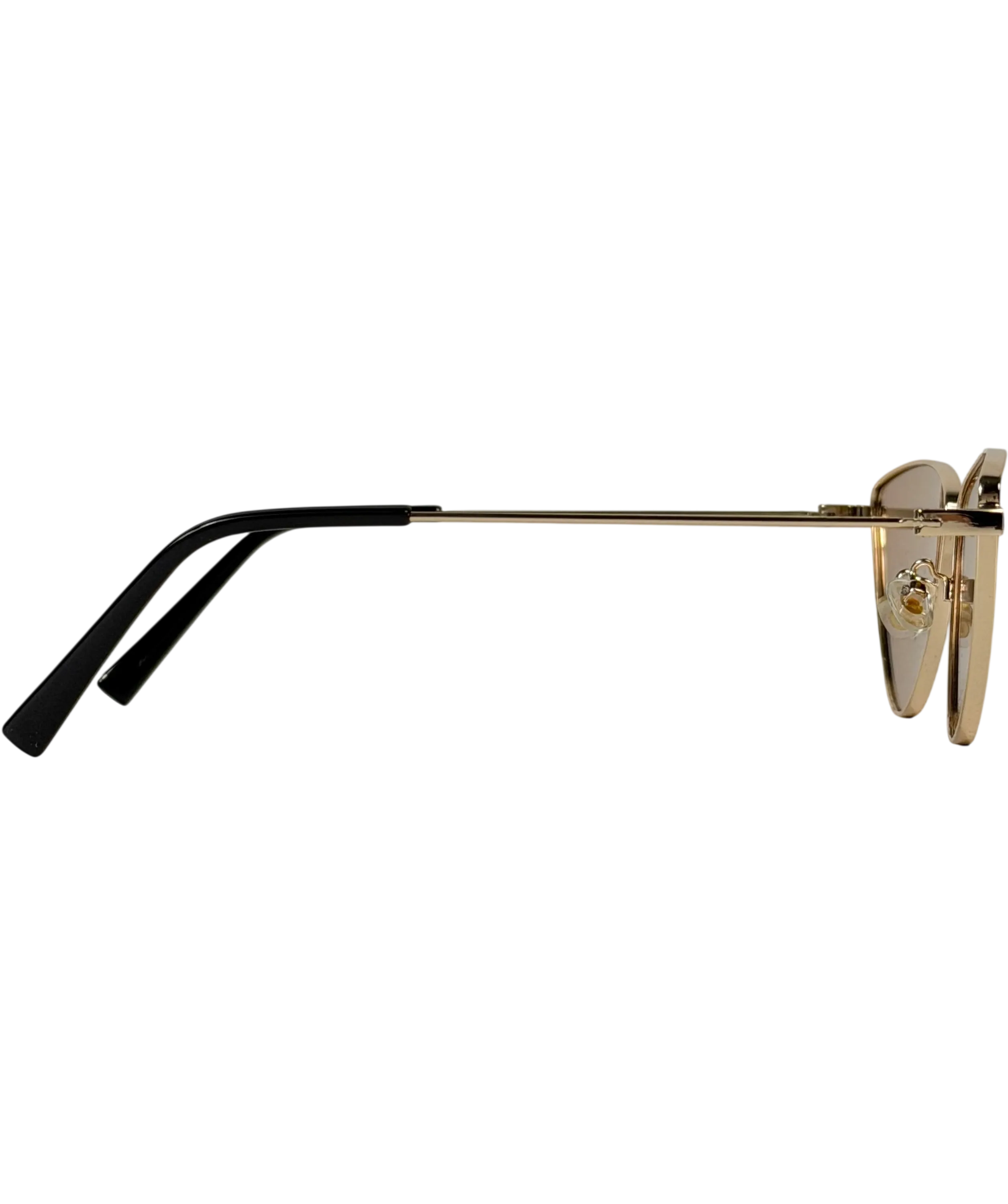 Noughts & Kisses Brown Montuiri Gold Tint Cat Eye Sunglasses in Case