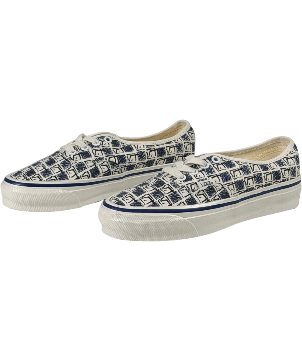 VANS Premium Authentic 44 Archive Navy Blue & White Sneakers UK 3 EU 36