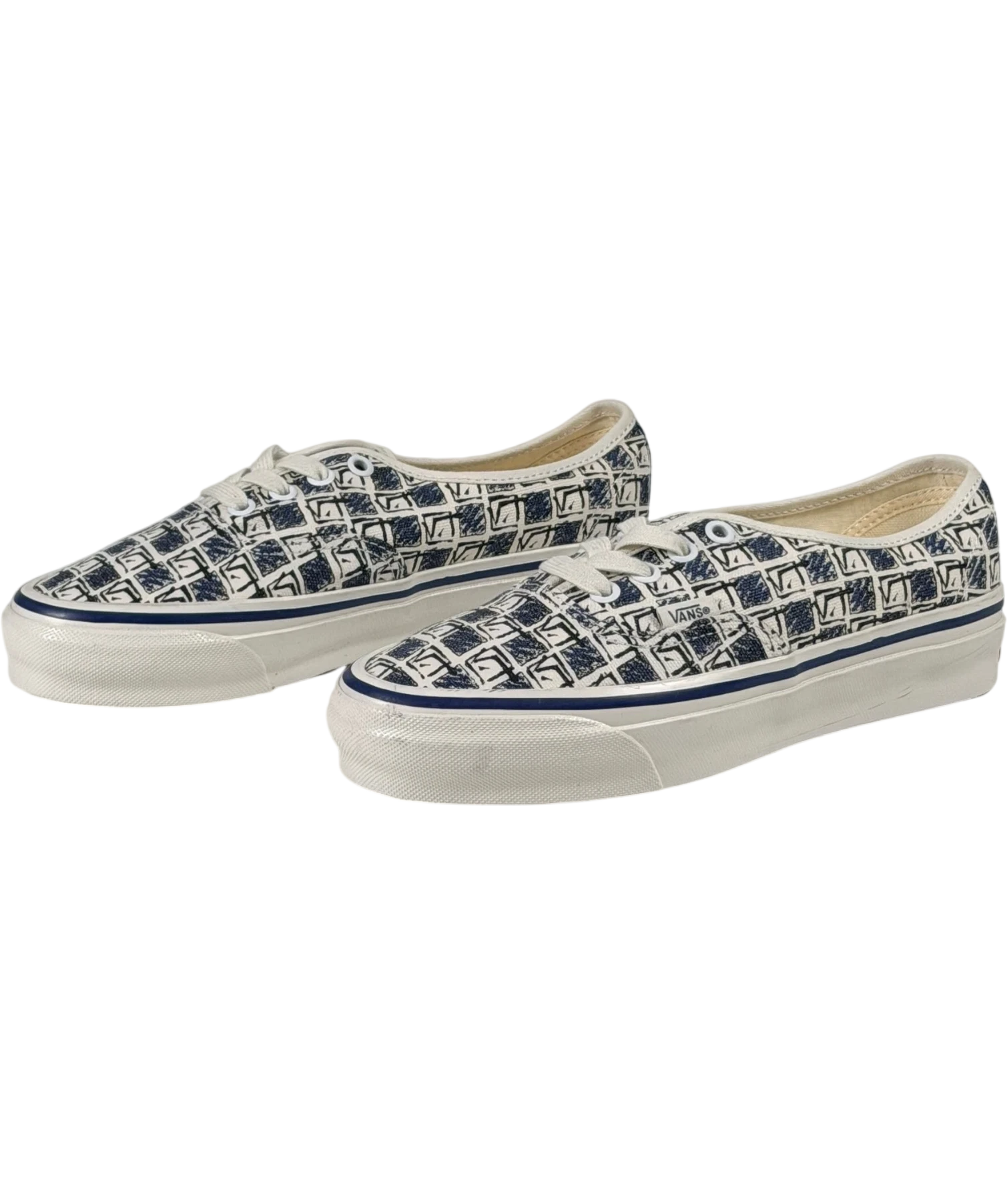 VANS Premium Authentic 44 Archive Navy Blue & White Sneakers UK 3 EU 36