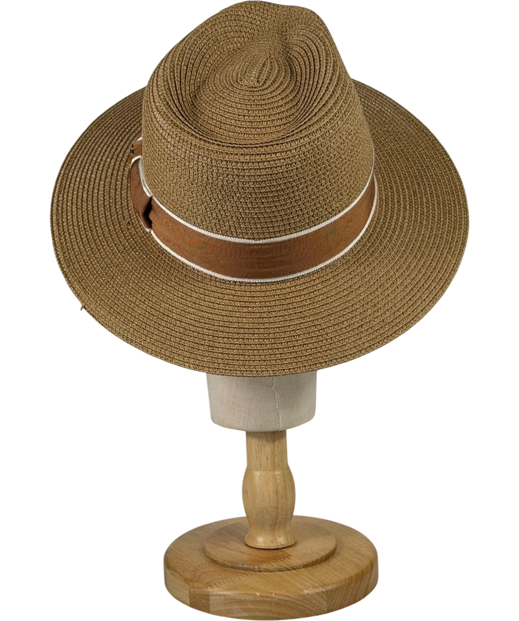HOLLAND COOPER Francesca Hat Camel Beige Latte Bow With Gold Logo UK S