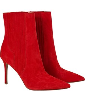 VERONICA BEARD Red X Wonder Woman Litd. Edition Lisa Suede Stiletto Chelsea Boots Us11m UK 9 EU 42