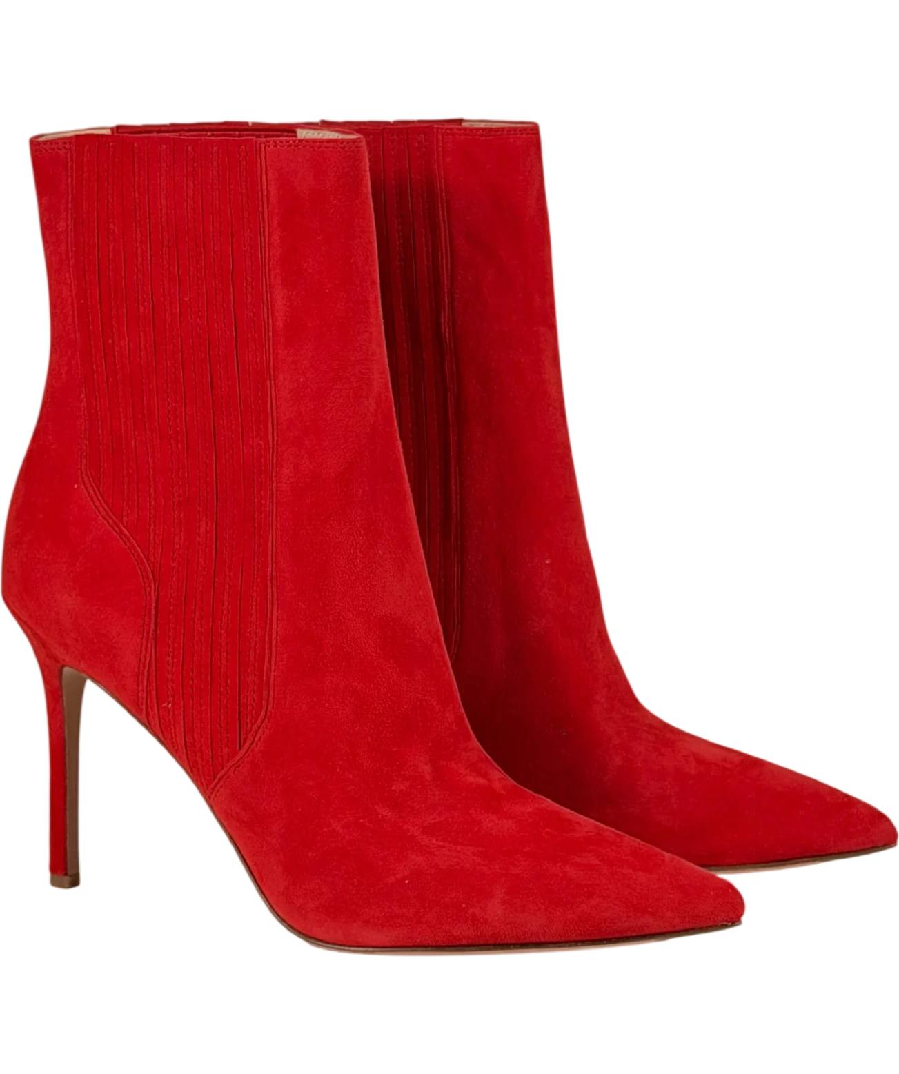 VERONICA BEARD Red X Wonder Woman Litd. Edition Lisa Suede Stiletto Chelsea Boots Us11m UK 9 EU 42