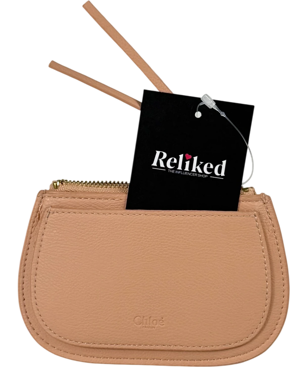 CHLOE Nude Marcie Grained Calfskin Small Zipped Coin Purse One Size