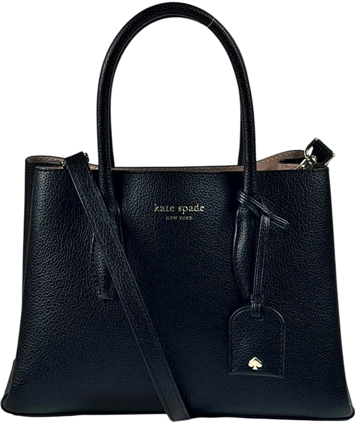 KATE SPADE Eva Small Leather Satchel Bag Black