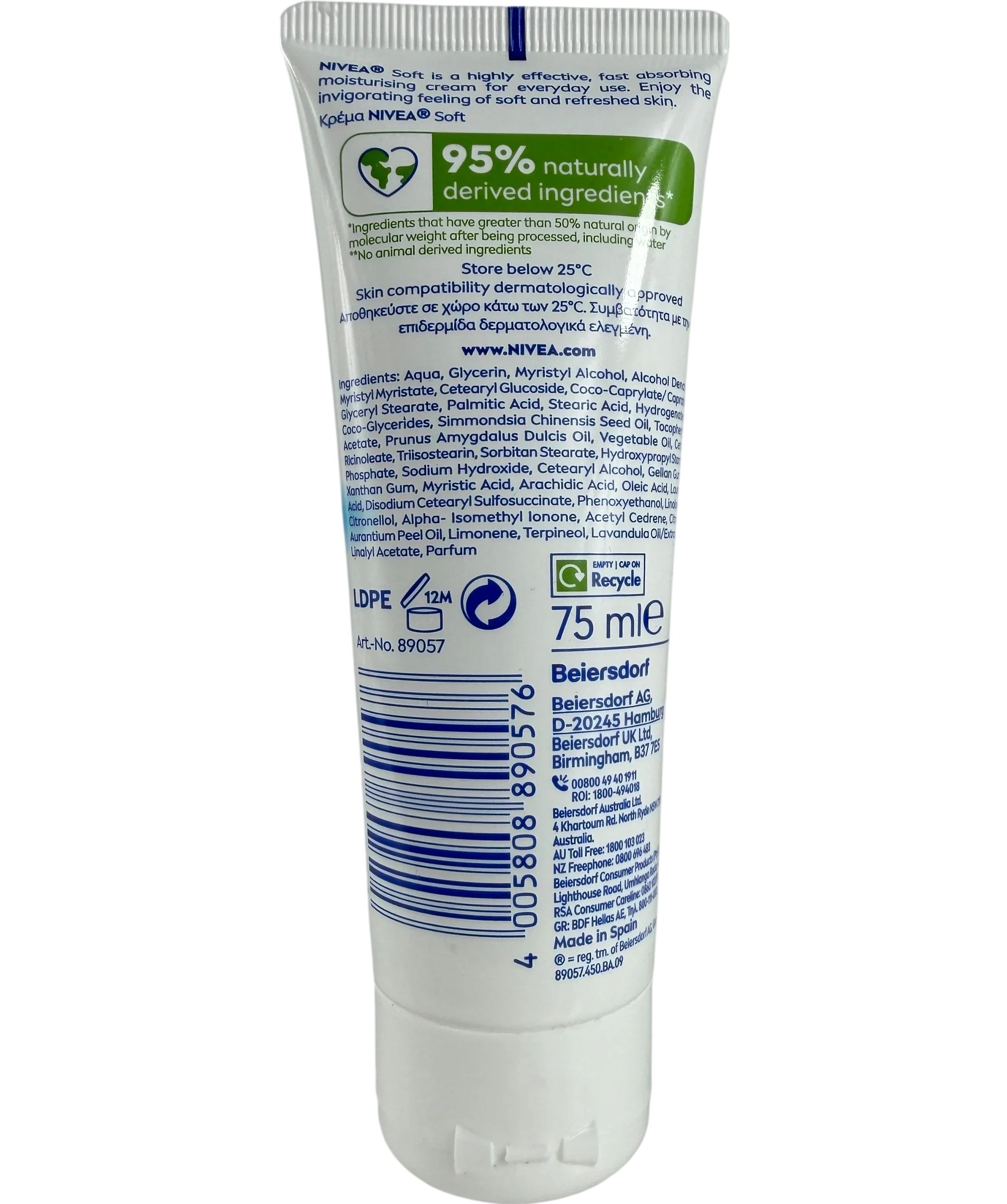 nivea Soft Moisturising Cream 75ml