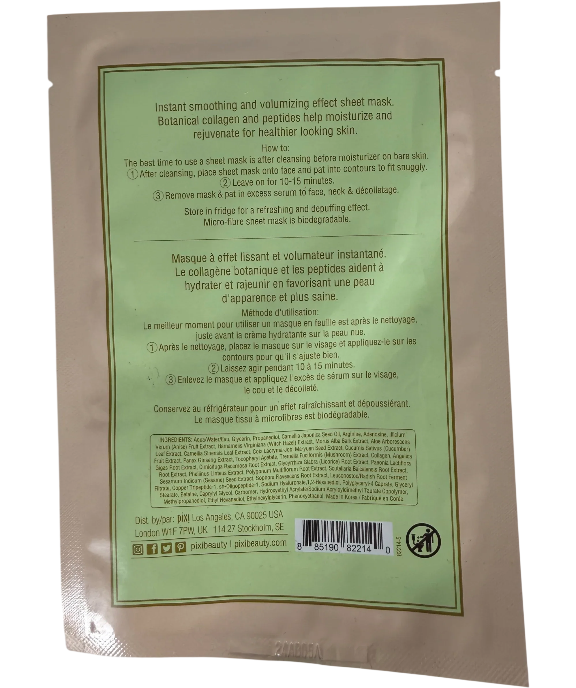 Pixi Volumizing Infusion Sheet Mask one size