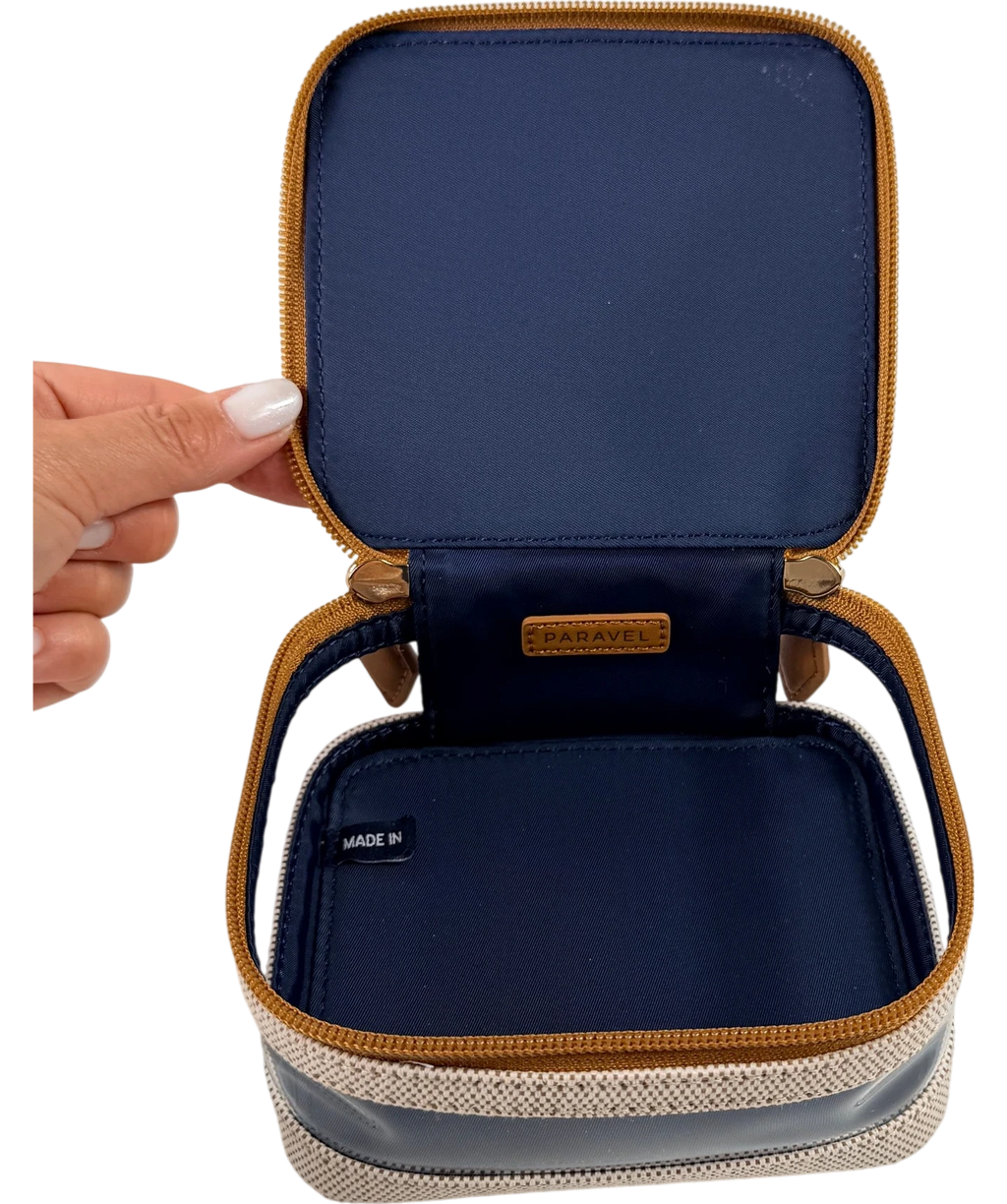 PARAVEL CABANA Beige See-all Mini Vanity Case In Shandy Tan One Size