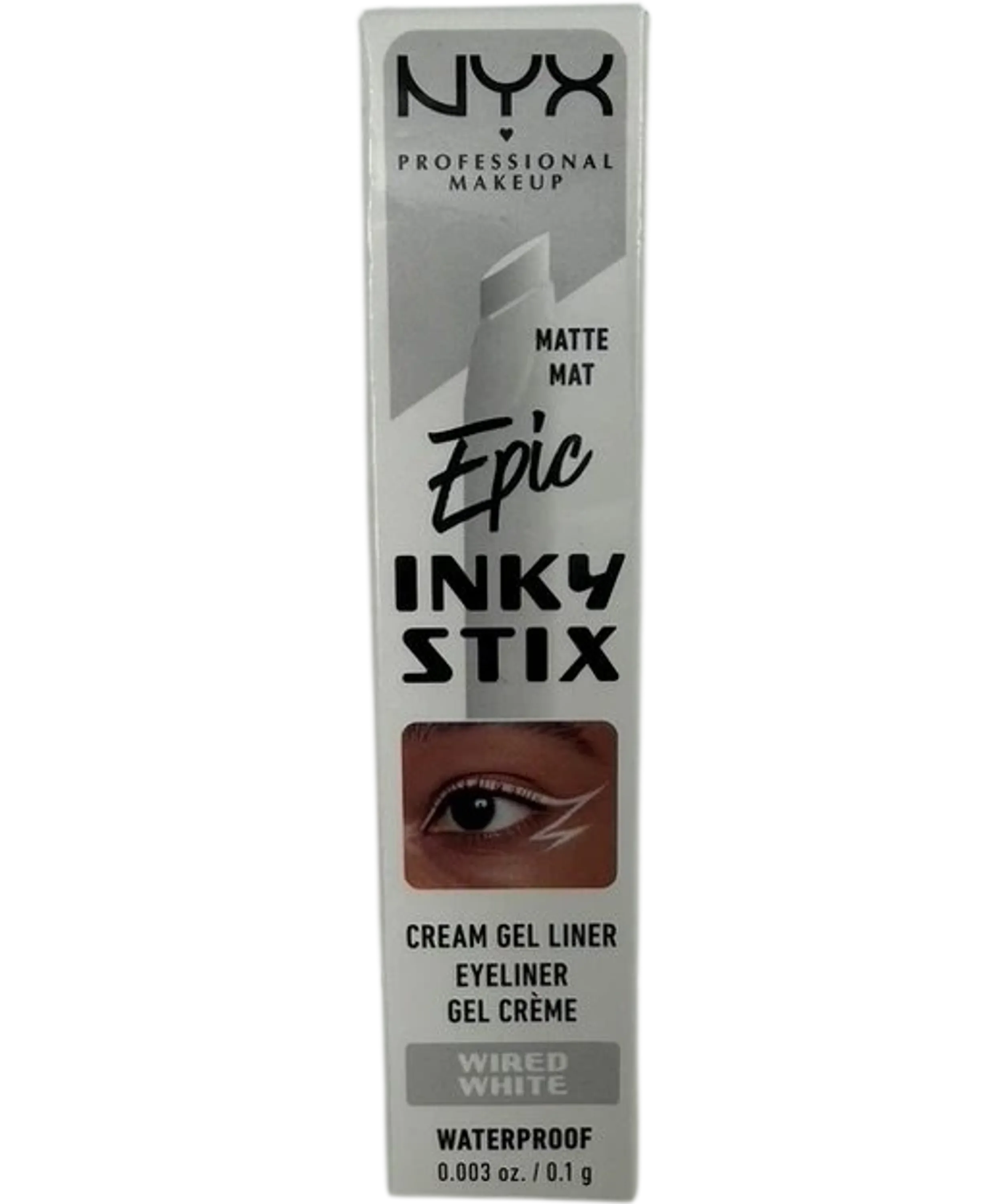 NYX Epic Inky Stix Waterproof Cream Gel Eyeliner Wired White 0.1g