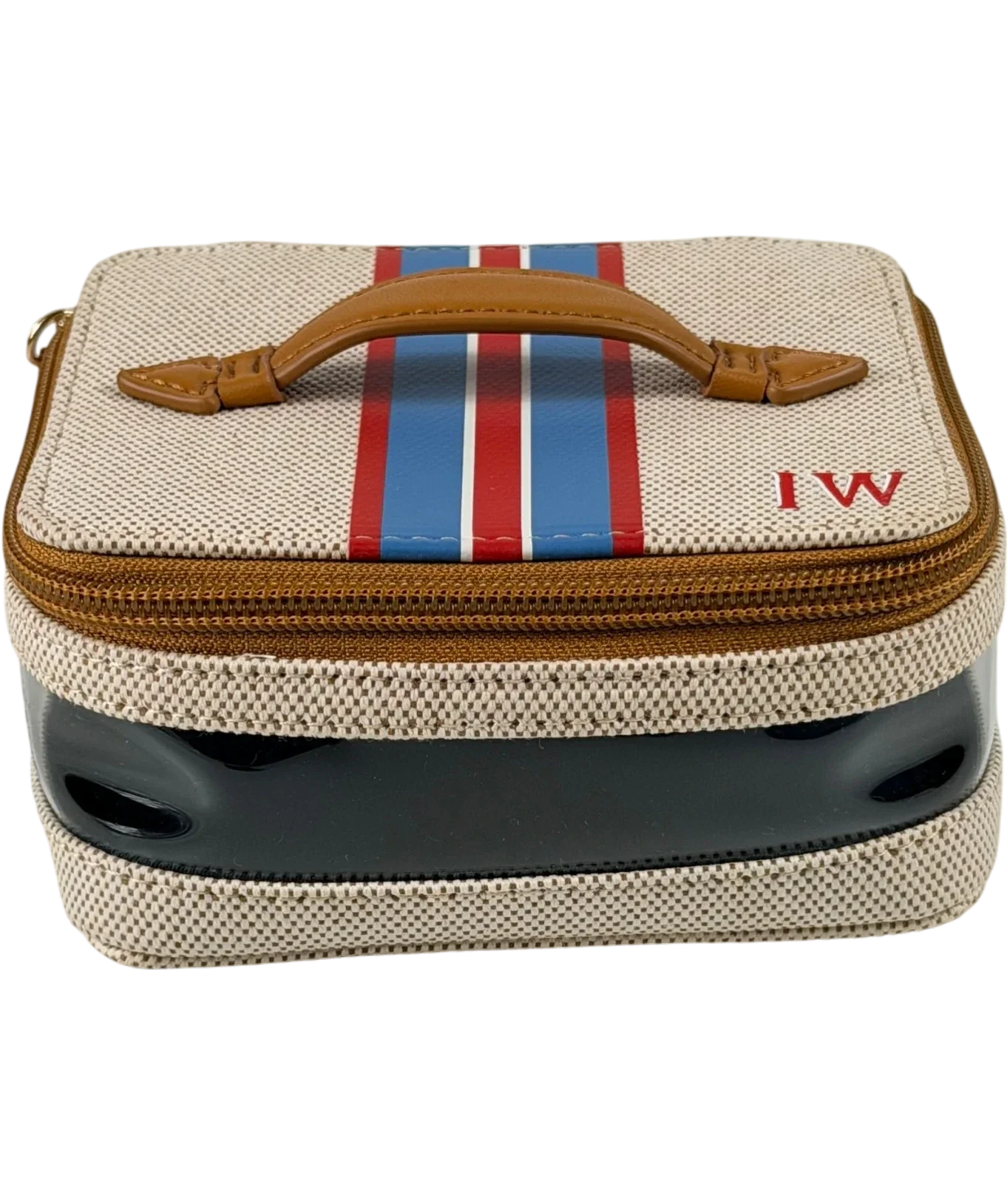 PARAVEL CABANA Beige See-all Mini Vanity Case In Shandy Tan One Size