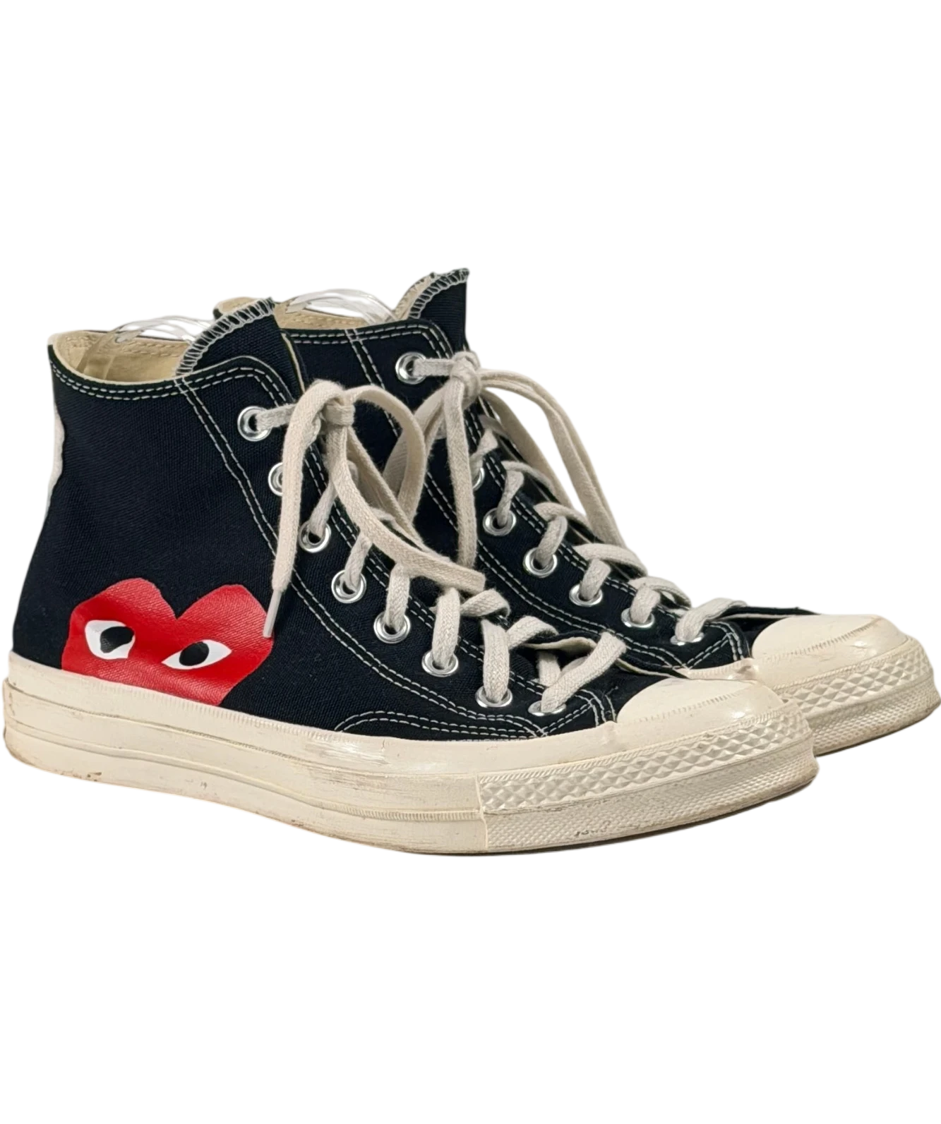 Converse X Comme Des Garçons Play Chuck 70 Black High Top Trainers UK 7 EU 40