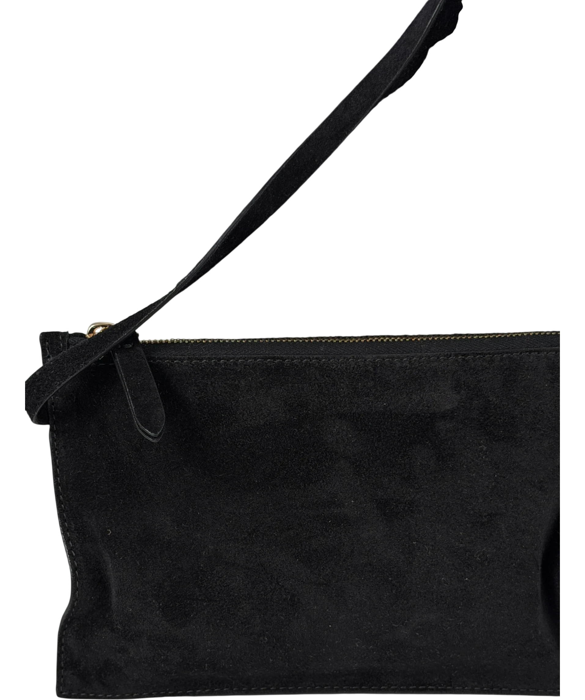 STRATHBERRY Kite Hobo Maxi In Black Suede One Size