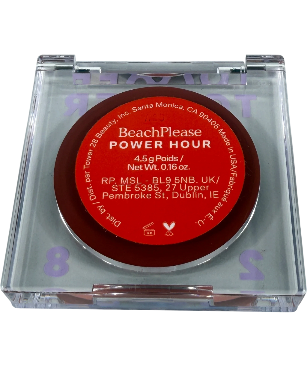 Tower 28 Beachplease Lip + Cheek Cream Blush Power Hour 4.5g