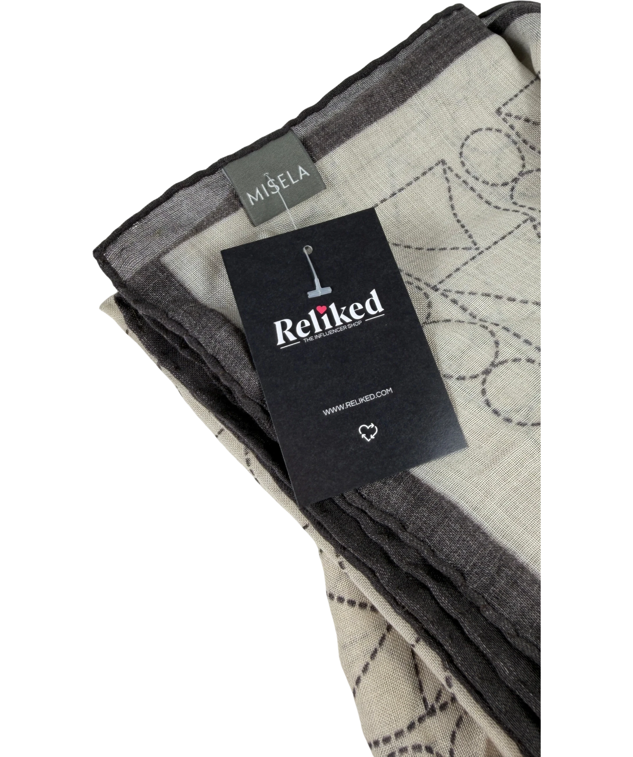 MISELA The Avignon Wool And Silk Blend Scarf In Beige One Size