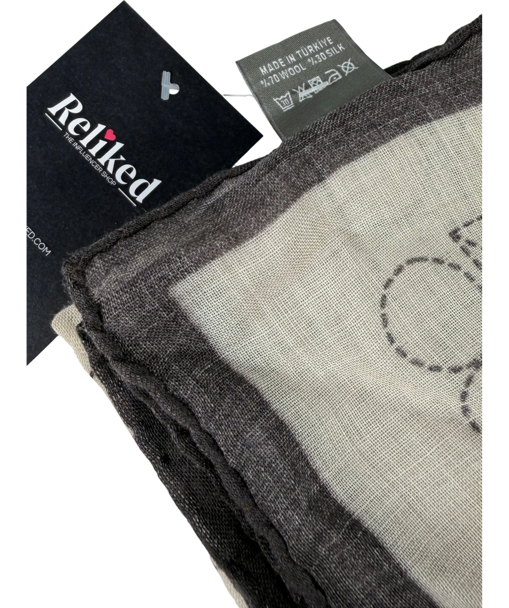 MISELA The Avignon Wool And Silk Blend Scarf In Beige One Size