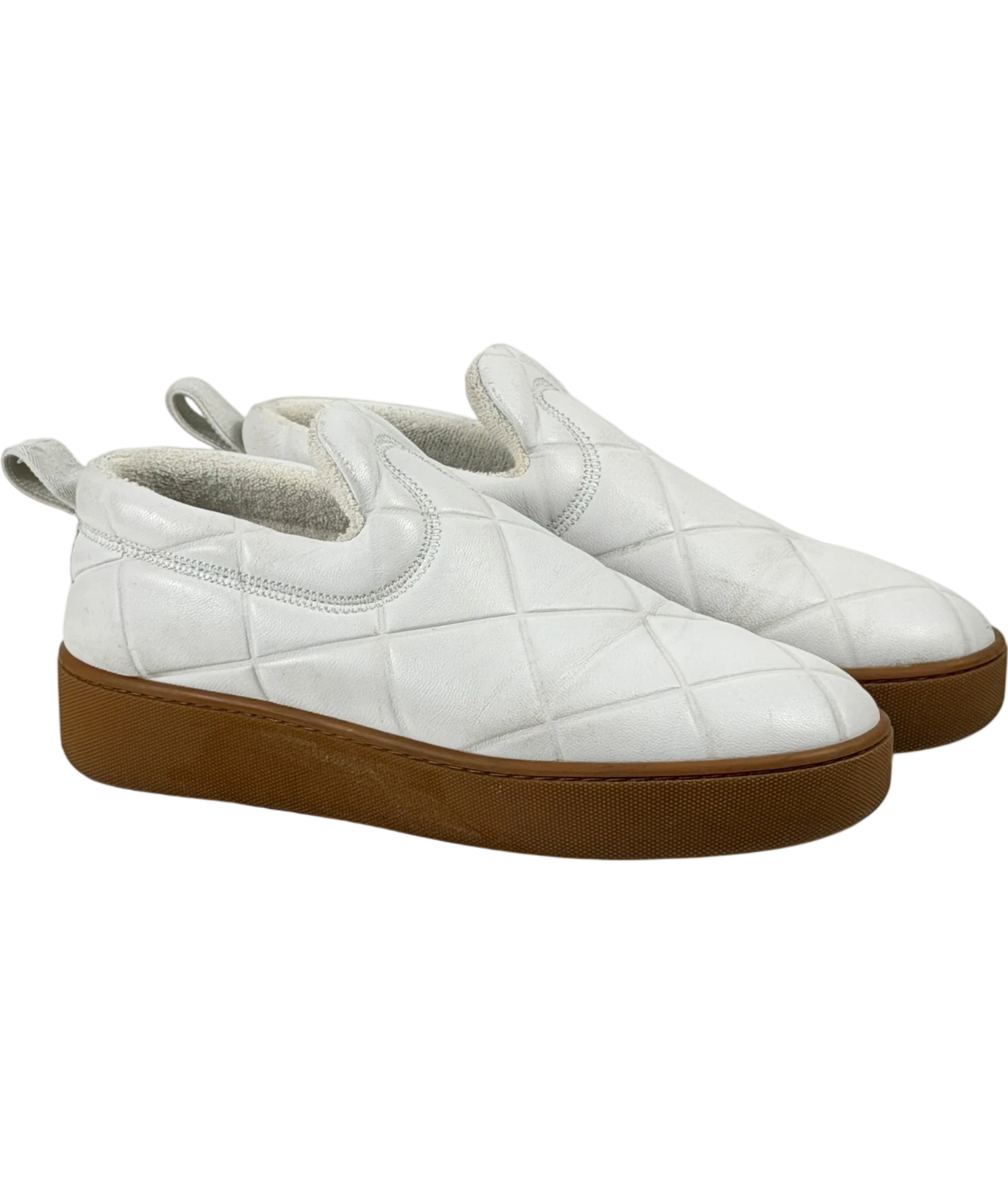 BOTTEGA VENETA The Quilt White Slip-on Trainers UK 6 EU 39