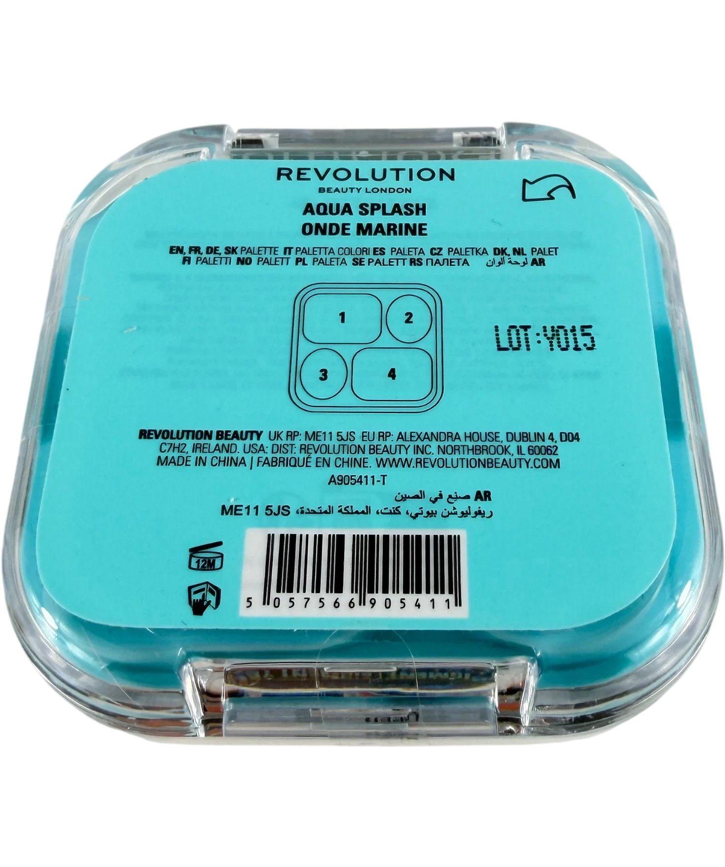 Revolution Bouncy Pop Shadow Palette Aqua Splash 1.25g