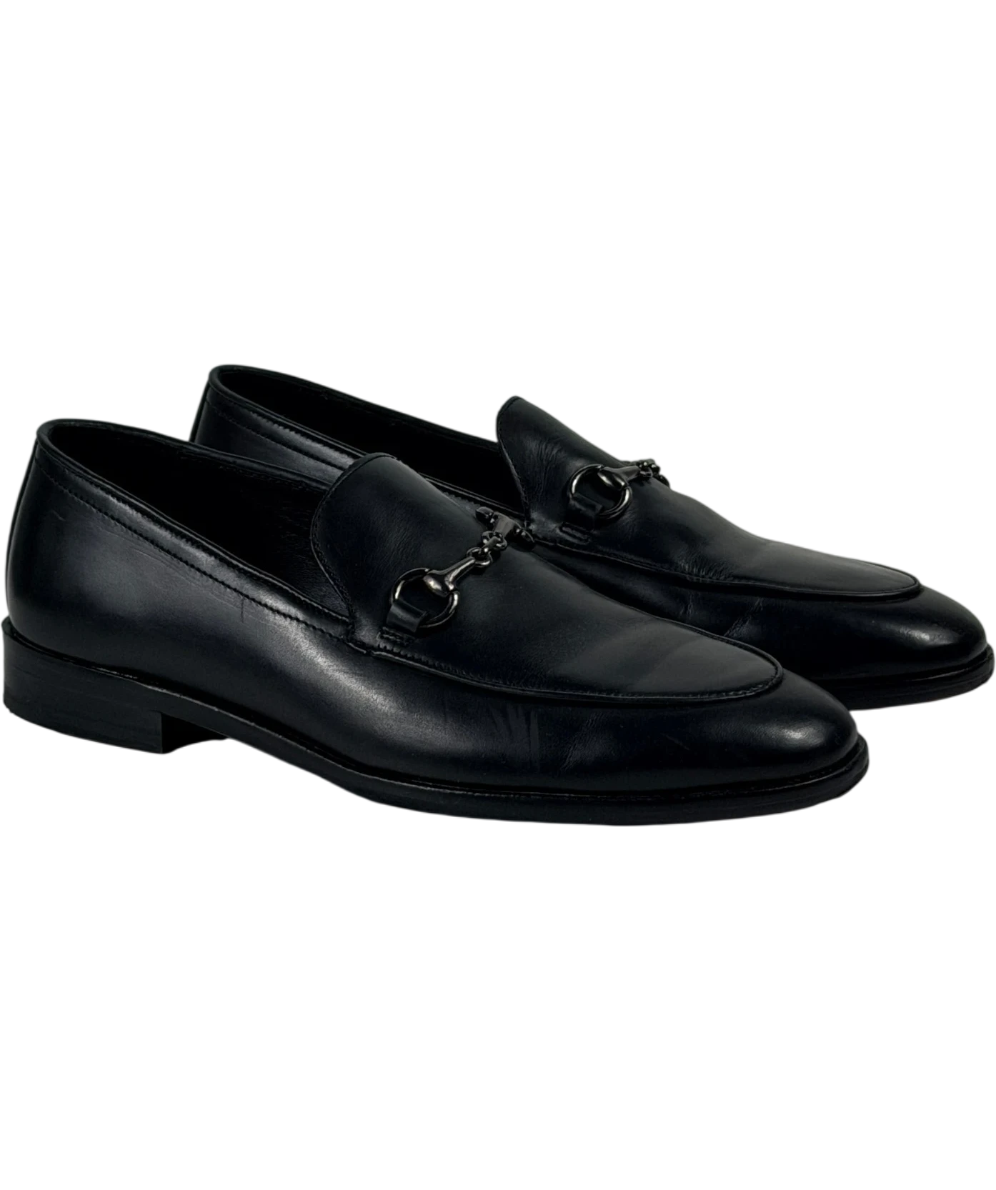 M&S Autograph Black Leather Snaffle Loafers UK 6 EU 39