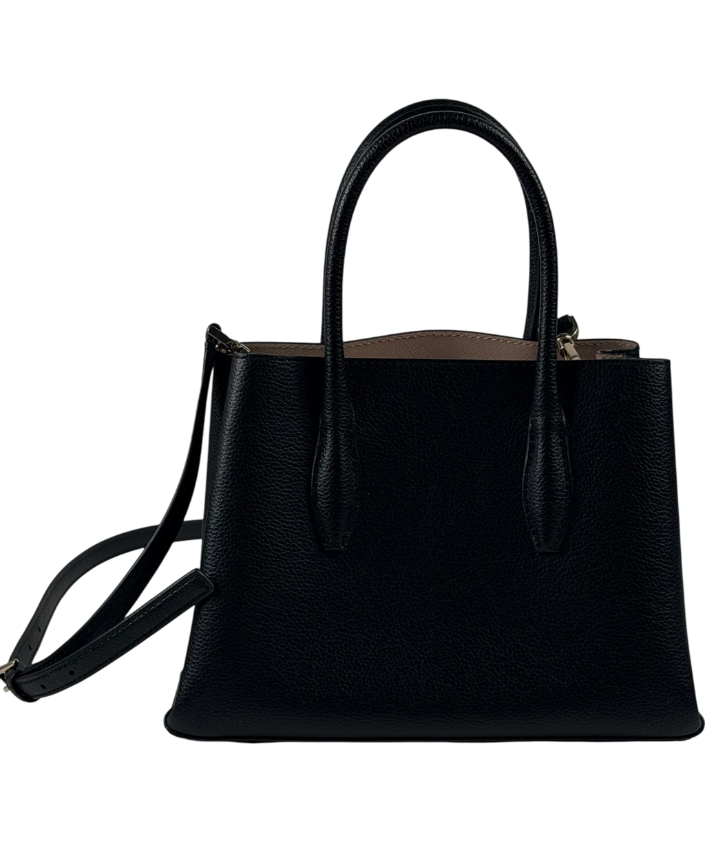 KATE SPADE Eva Small Leather Satchel Bag Black
