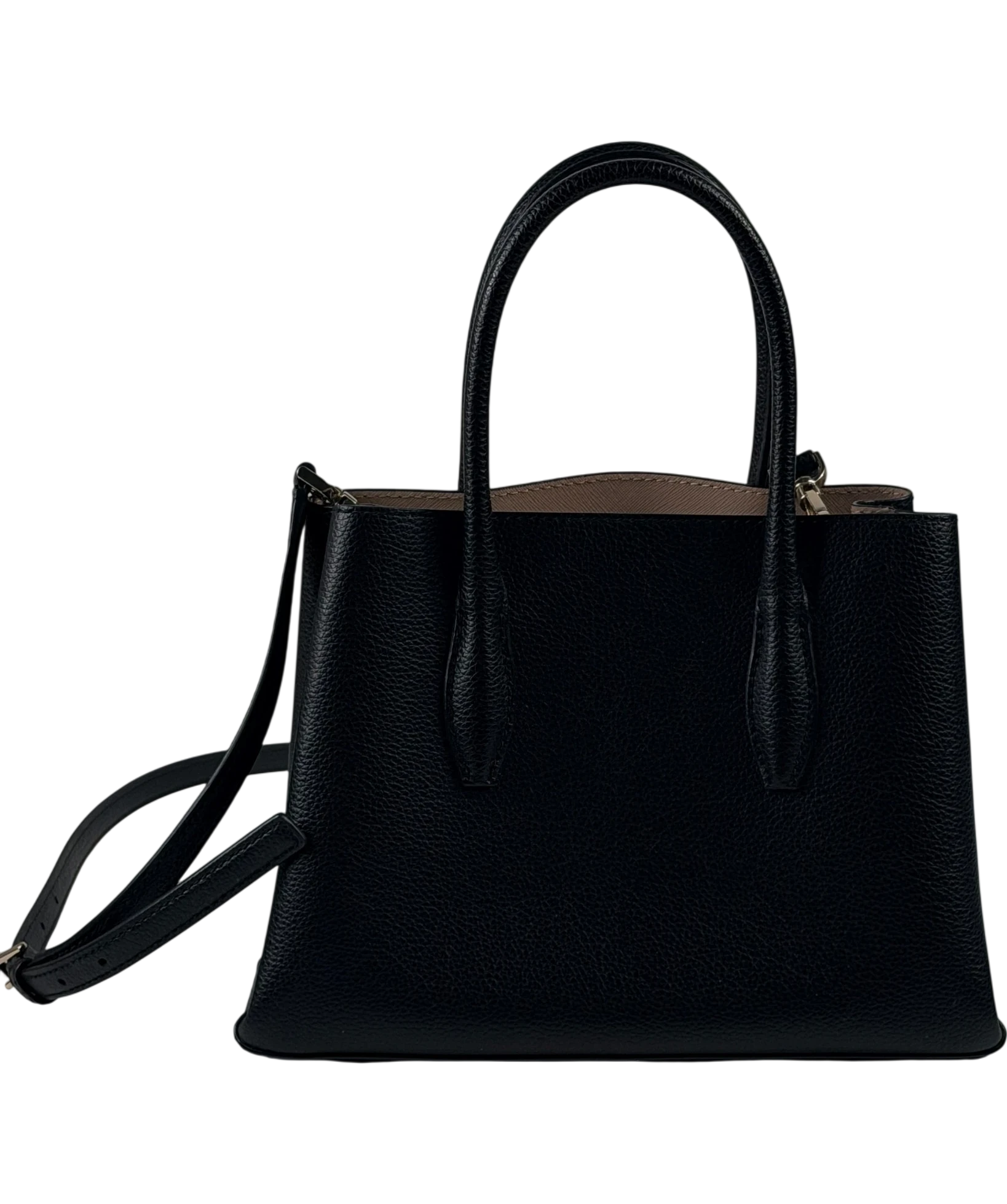 KATE SPADE Eva Small Leather Satchel Bag Black