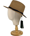 HOLLAND COOPER Francesca Hat Camel / Navy Blue With Gold Logo UK S
