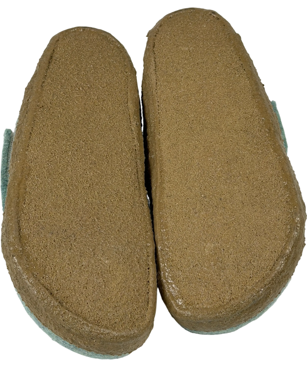 Birkenstock Kids Zermatt Hl Wool Felt Kids Slippers, Light Green UK 2 EU 34