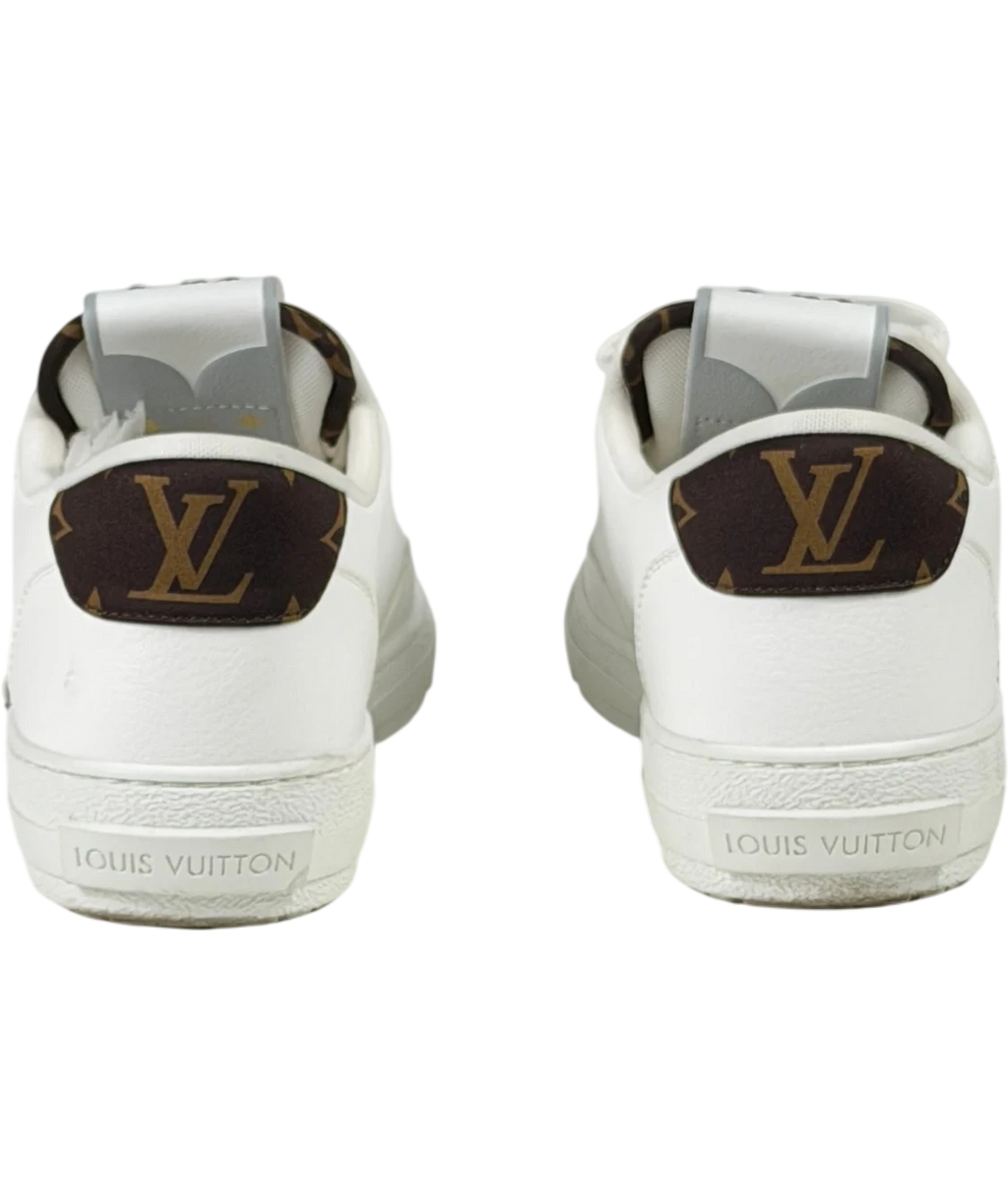LOUIS VUITTON Charlie White Leather Monogram Low-top Sneakers UK 5 EU 38
