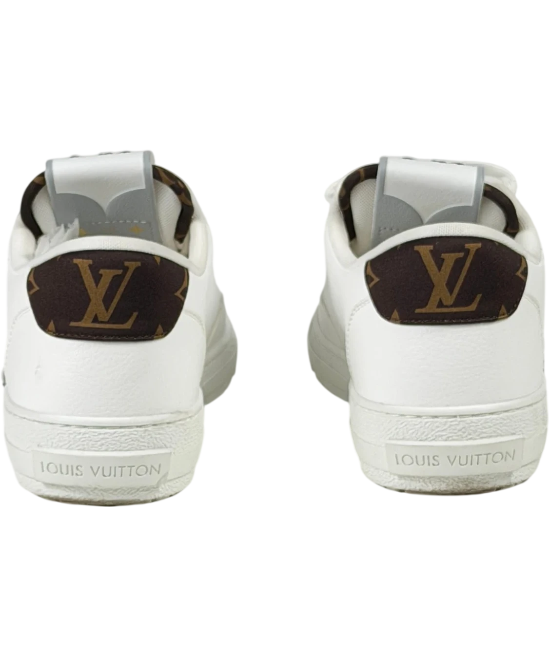 LOUIS VUITTON Charlie White Leather Monogram Low-top Sneakers UK 5 EU 38